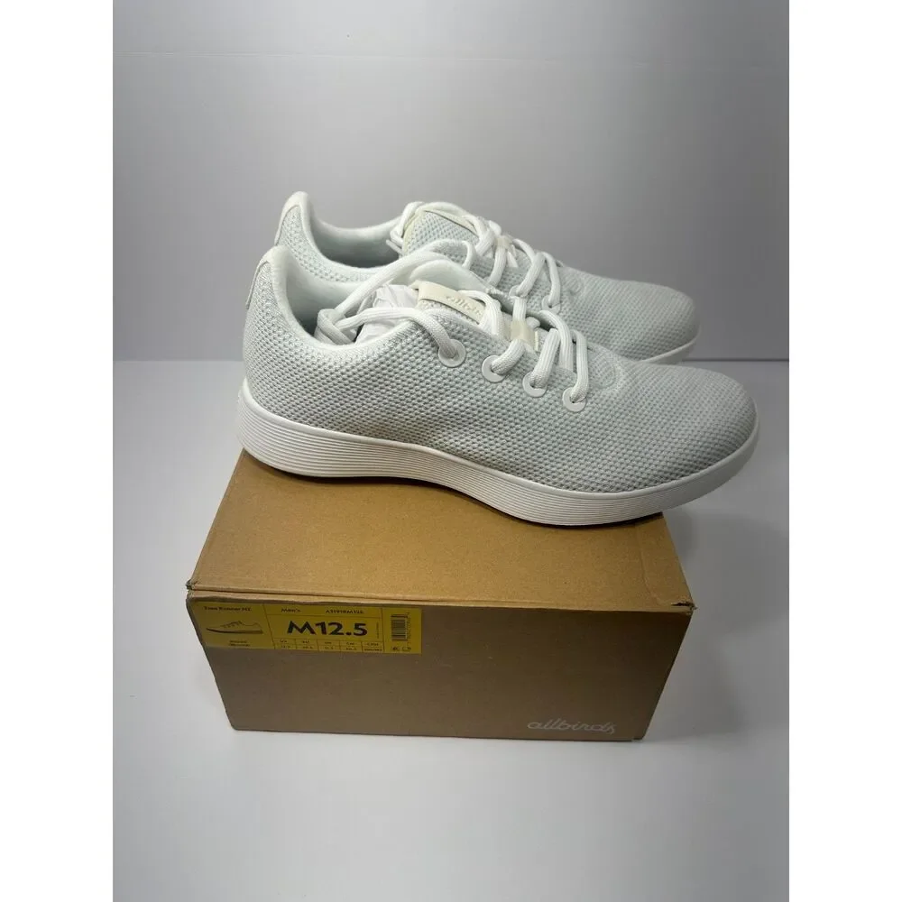 Allbirds Tree Runner NZ Men’s 12.5 Natural White Sneakers New With Box